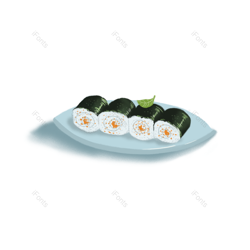 元素图片,卡通元素,插画PNG,寿司免抠素材